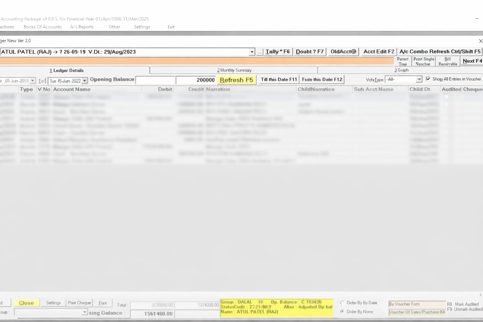 Ledger Voucher System